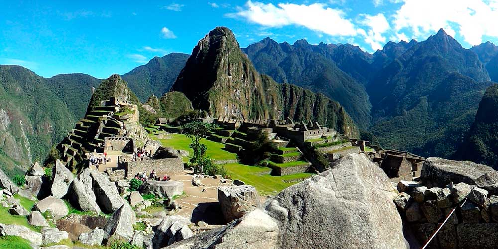 Panoramic view of Machu Picchu