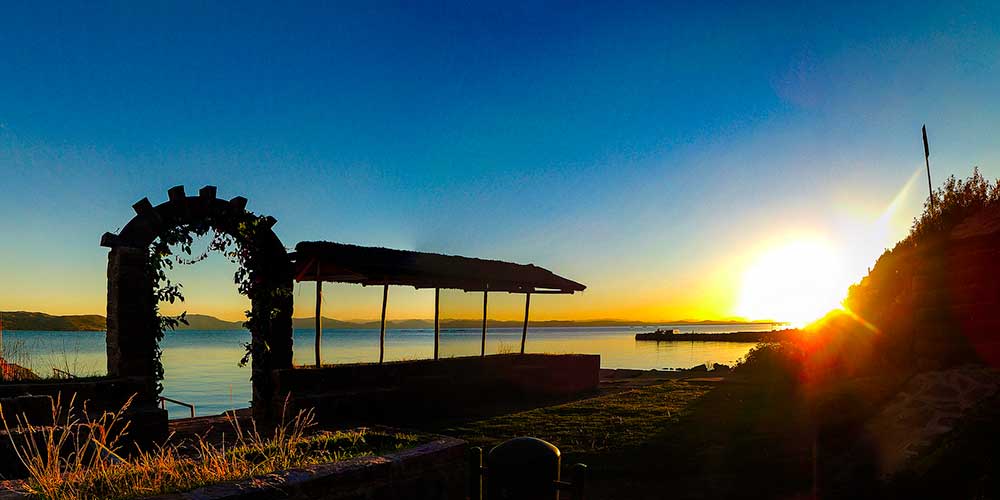 Sunset in Llachon, Titicaca Lake