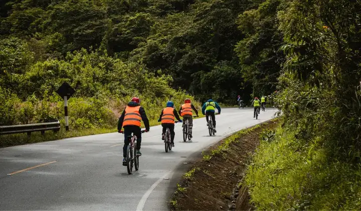 Biking at Inca Jungle to Machu Picchu