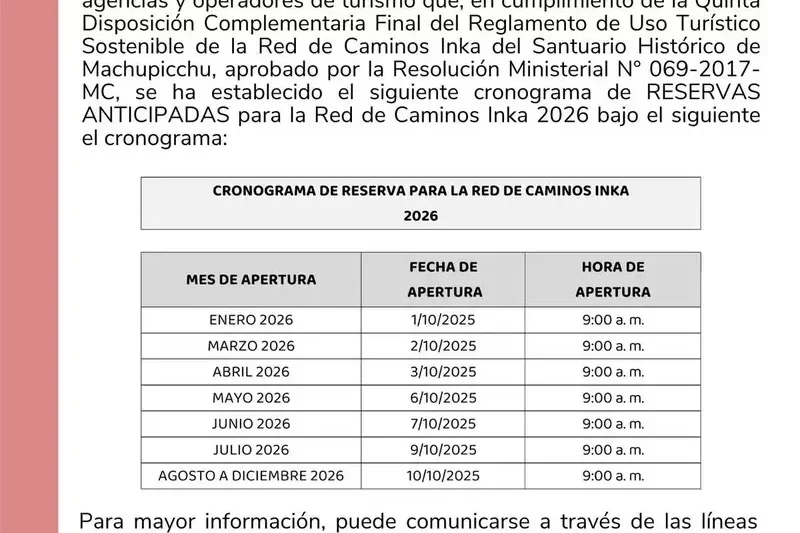 Apertura del Camino Inca 2026: ¡Reserva tu Aventura Ahora!
