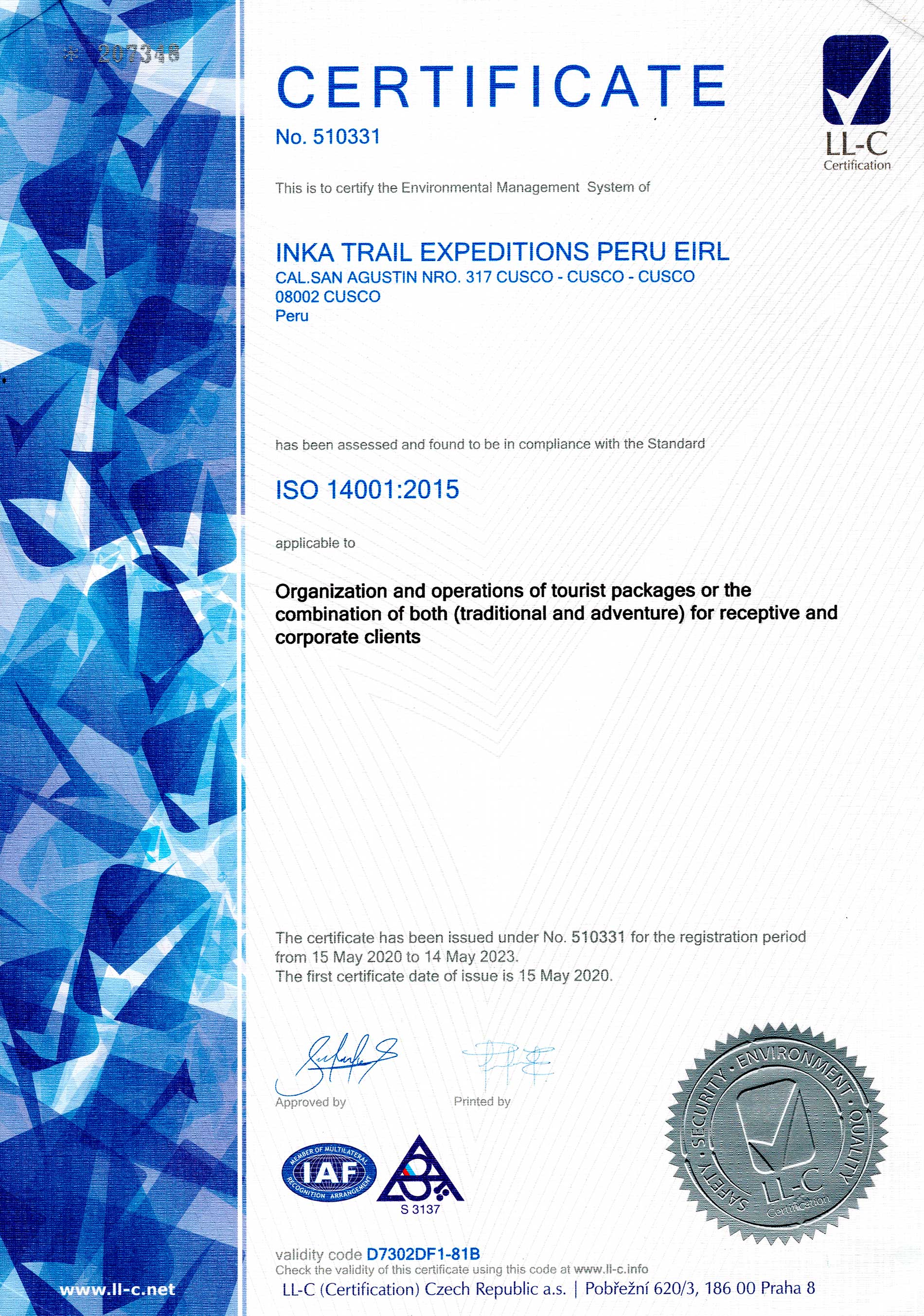 iso 14001 travel quality standard