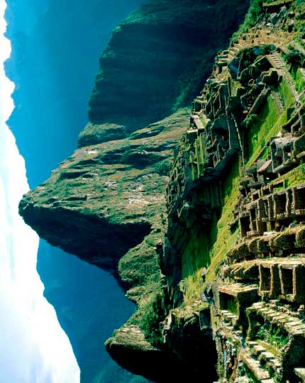 Machu Picchu y el rostro de una mujer