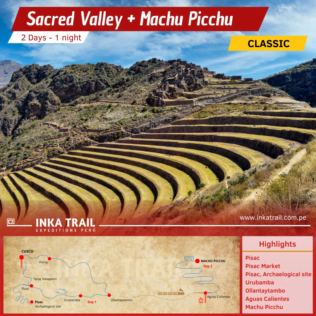 Tour Sacred Valley to Machu Picchu in 2 days