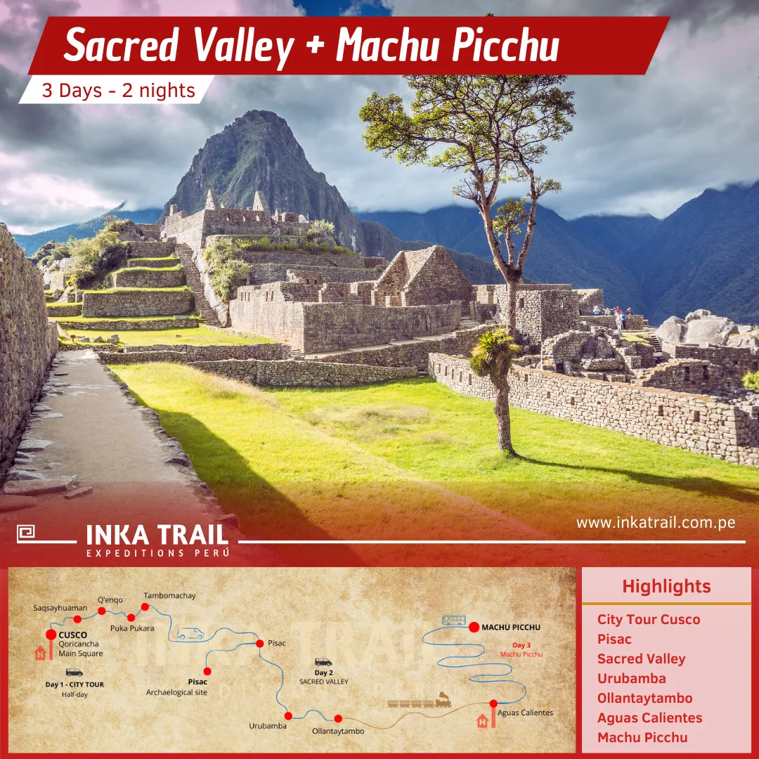 Cusco City, Sacred Valley and Machu Picchu Tour in 3 Days