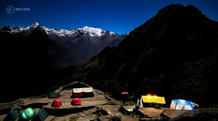 pacaymayo campsite at inca trail Pacaymayo camp at classic inka trail