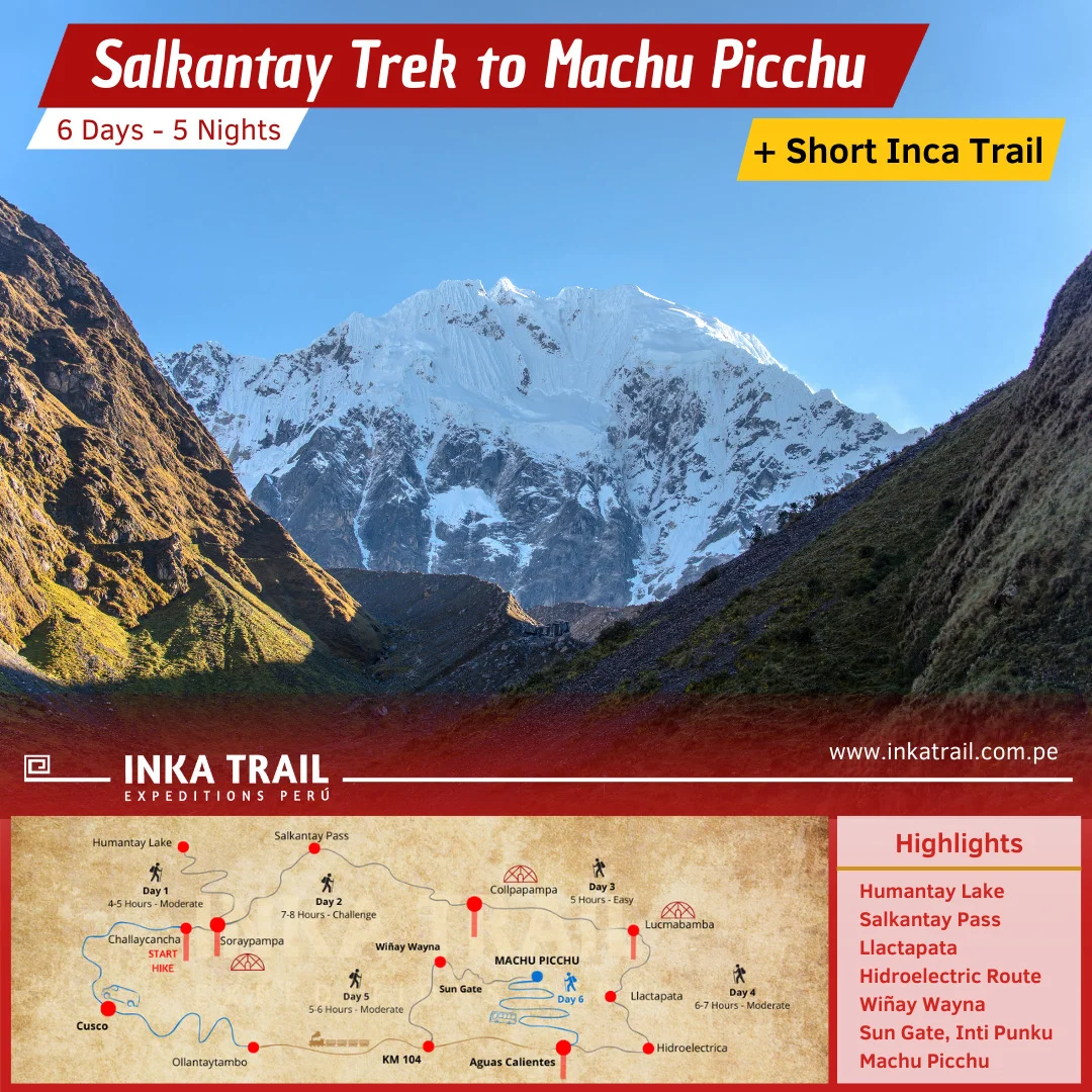 Salkantay Trek + Inca Trail to Machu Picchu in 6 days