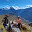 Snow-capped peaks and mountains in the vilcanota valley