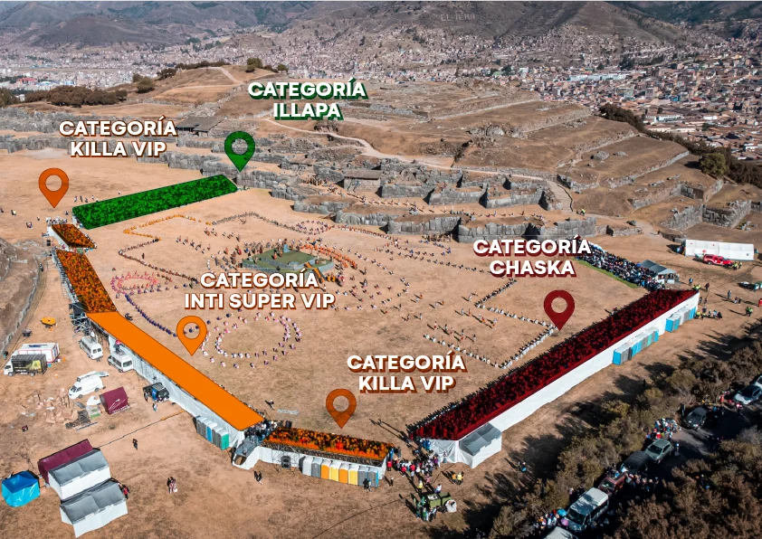 Inti Raymi 2026 «Sun Festival» Full day map