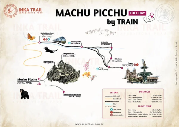 Machu Picchu Full Day by Train map